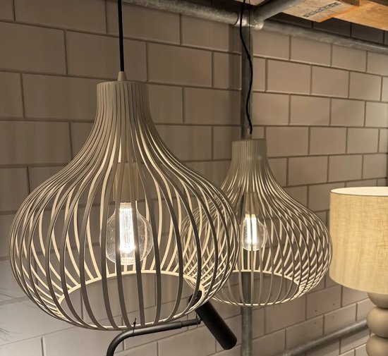 Vaso da interno 32h cm in ceramica beige con motivo in rilievo - Rudi