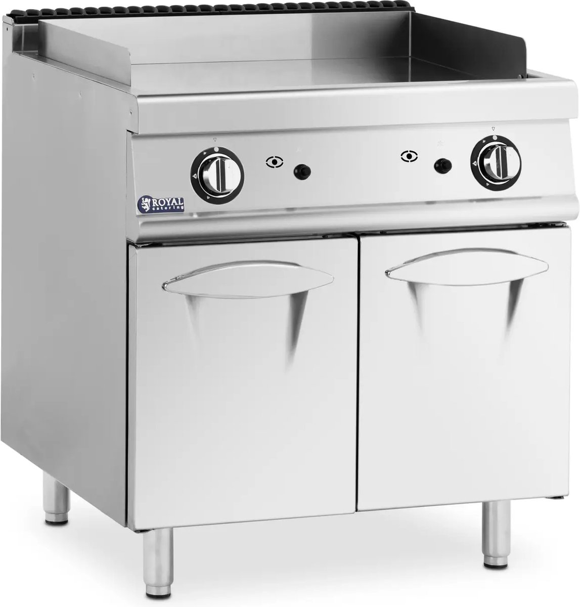 Gas grillplaat - 12 kW - glad - 50 - 300 °C - propaan / LPG / natuurlijk gas - Royal Catering
