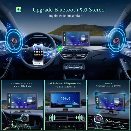 Podofo Android autoradio 2 Din met GPS Navi en Bluetooth, 7 inch touchscreen dubbel Din stereo radiodisplay met WiFi FM/RDS radio spiegellink AUX-in achteruitrijcamera Podofo Android autoradio 2 Din met GPS Navi en Bluetooth, 7 inch touchscreen dubbel Din stereo radiodisplay met WiFi FM/RDS radio spiegellink AUX-in achteruitrijcamera