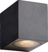 Lucide ZORA-LED - Wandspot / Wandlamp Binnen/Buiten - LED Dimb. - GU10 - 1x5W 3000K - IP44 - Zwart
