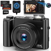 Bol.com AOREGRE® Camcorder - 4k Handycam - Inclusief 2 Batterijen - Externe Microfoon Inbegrepen - 48 Megapixels - HDMI Aansluit... aanbieding