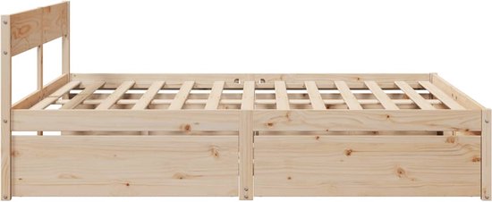 vidaXL-Bedframe-met-lades-massief-grenenhout-200x200-cm