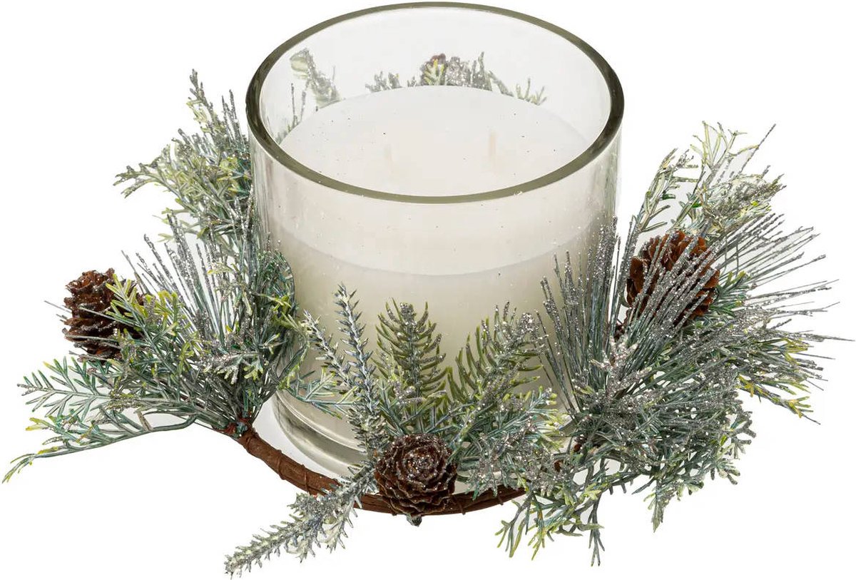 Feestelijke kerststuk met kaars, 270 g