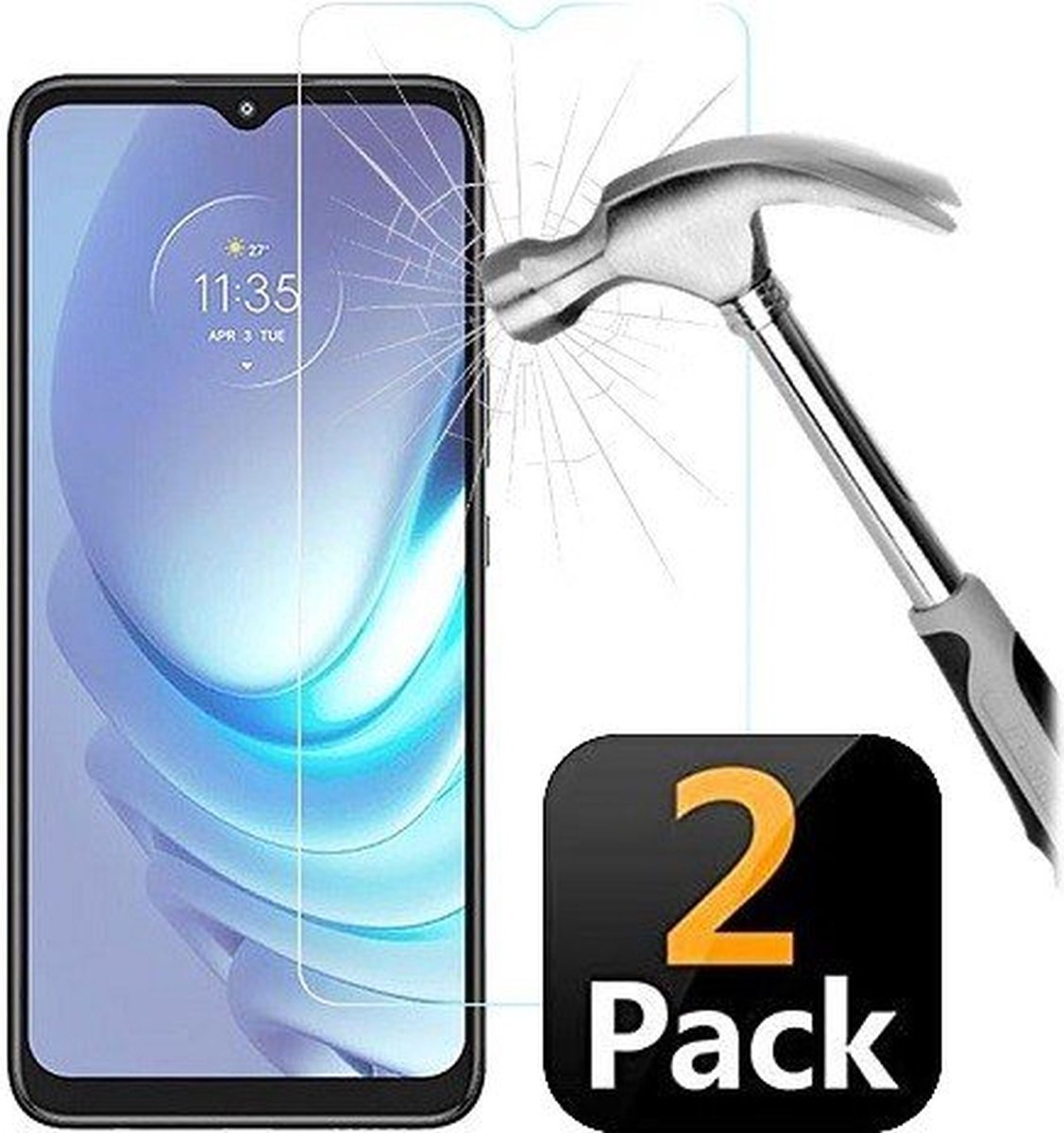 Motorola Moto G50 Screenprotector Beschermglas 2x