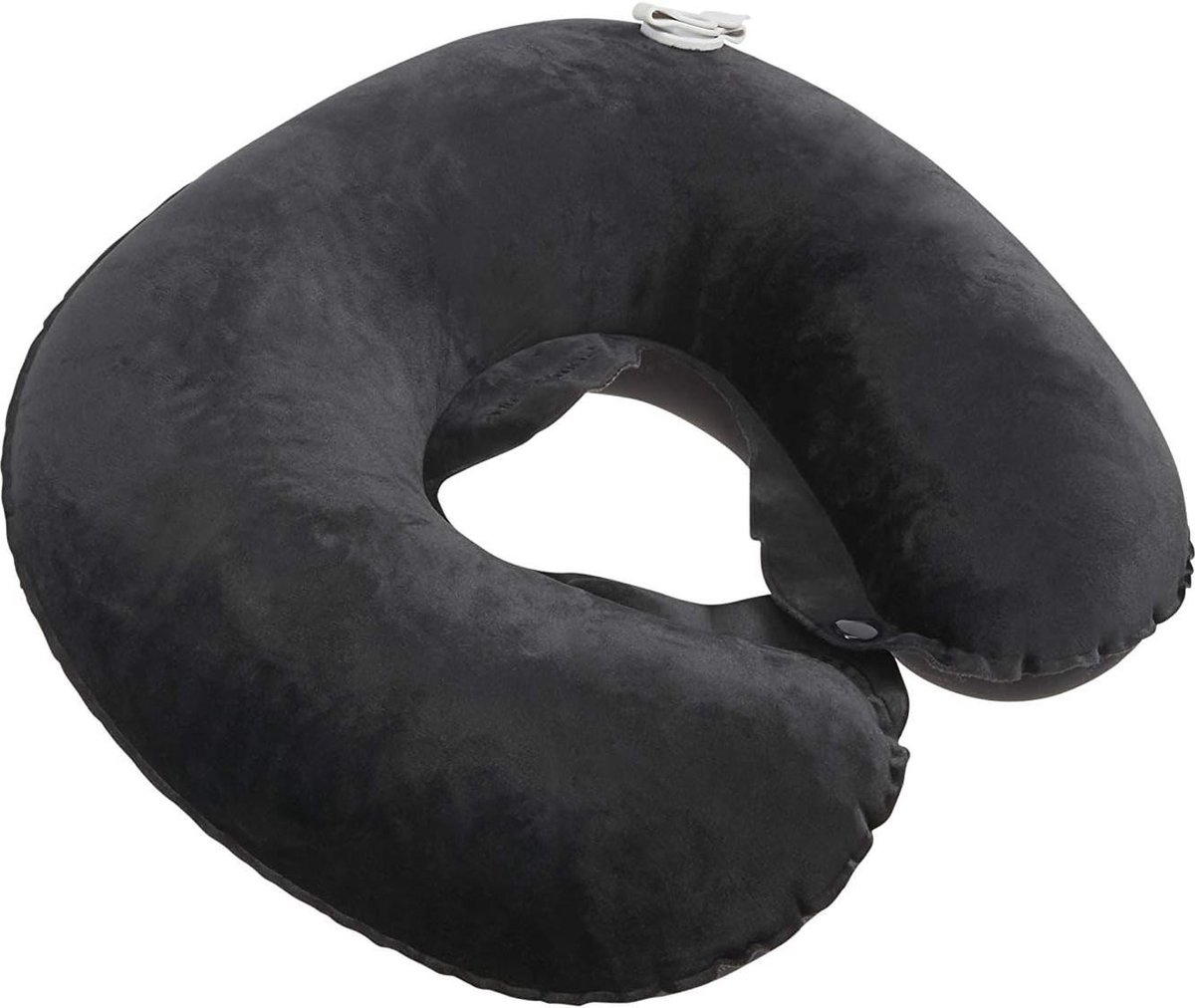 Opblaasbaar Reiskussen - 36 cm - Zwart - Voor Globaal Reizen