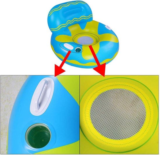 Drijvend waterhangmat luchtmatras met net bekerhouder - Blauw waterhangmat van Intex — afbeelding 3