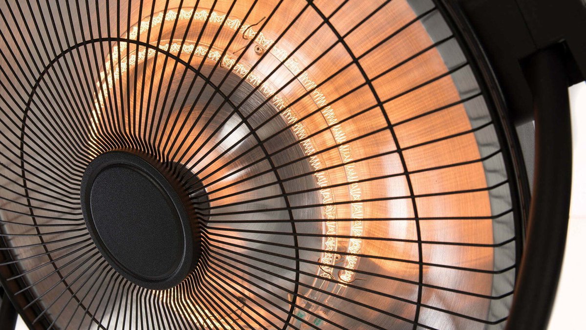 Sunred Retro Bright 2100 W - Chauffage de terrasse sur pied - Noir