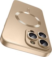 AziLine Magnetische Premium Goud Hoes voor iPhone 16 Pro Max – Stijlvolle Bescherming met Ingebouwde MagSafe en Camera Lens Bescherming Geschikt voor Apple iPhone 16 Pro Max