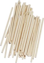 Rayher hobby materialen Knutselhoutjes - 120x stuks - naturel - 10 x 4 mm - Houten vormen knutselen