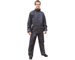 Grote maten zwart All Weather regenpak voor volwassenen XXXL