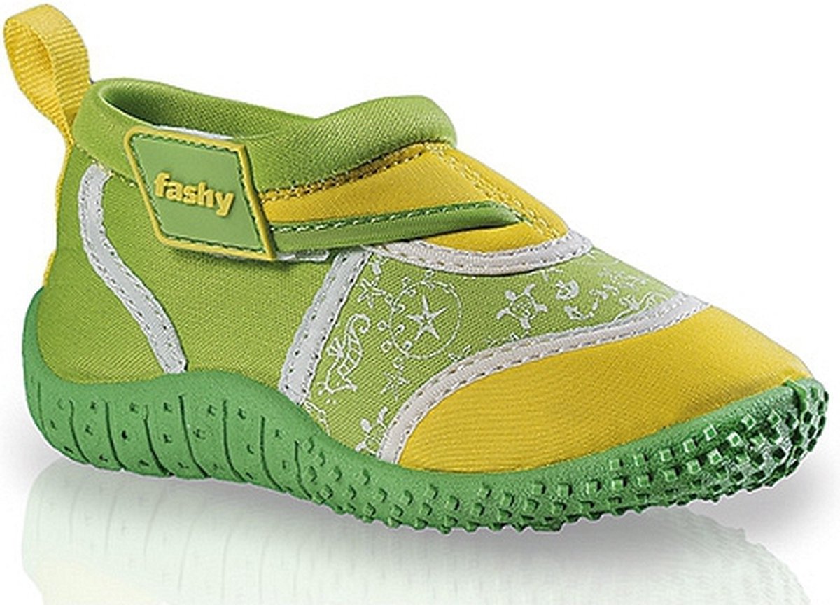 Groen/gele kinder waterschoenen 27
