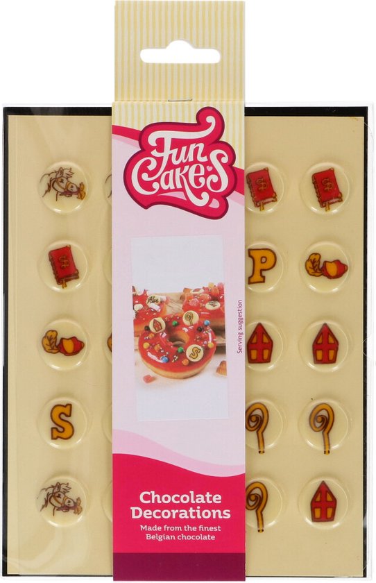 FunCakes Chocolade Decoraties - Sinterklaas - Figuren - Set/25