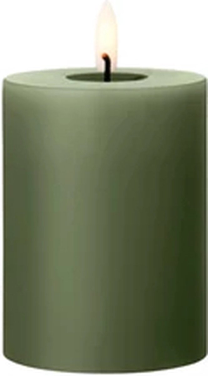 Ester & Erik Stolpkaars 10cm Green Soil LED - Kaarsen groen
