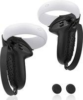 WiseGoods Luxe Grip Case Met Strap Geschikt Voor Oculus Quest 2 - VR Bril Accessoires - Controller - Vr-brillen Controllers Zwart