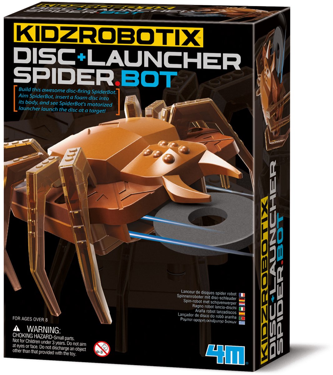 4M Wetenschap En Spel - Schietschijf Spinnenrobot - Bouwpakket - Kidzrobotix - 8 Jaar