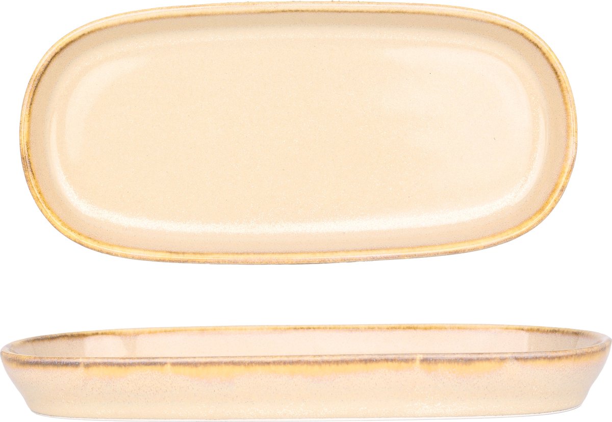 Bonna Serveerschaal - Sand Hygge - Porselein - 21 cm - set van 2