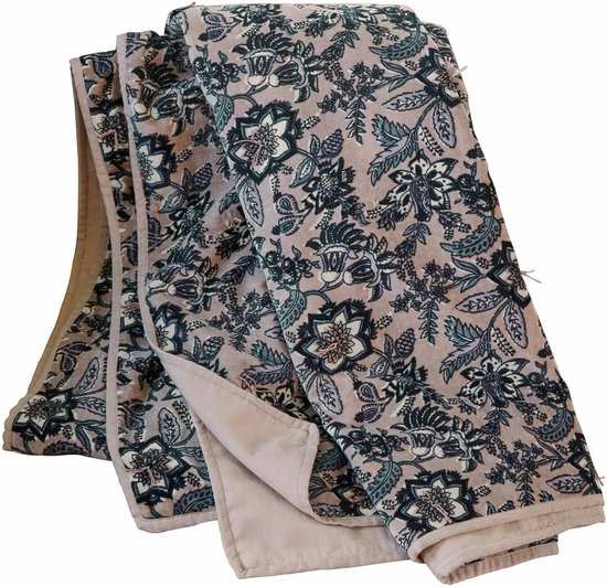 LOBERON Plaid Elarion oudroze/blauw
