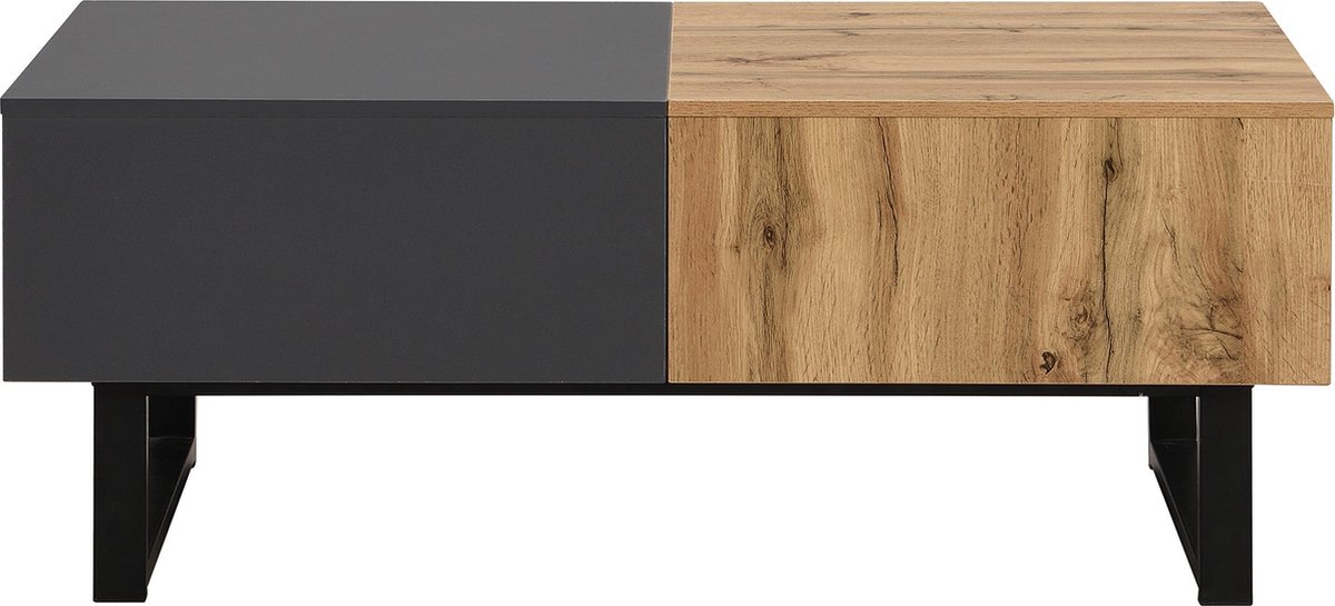 Merax Multifunctionele Modern Verplaatsbare Salontafel met Verborgen Opbergruimte - 155 x 55 x 22 cm