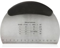 Deegschraper Edelstaal 16 cm - Deegsteker - Deegsnijder - Deegkrabber - Gladstrijker - Keukenschraper
