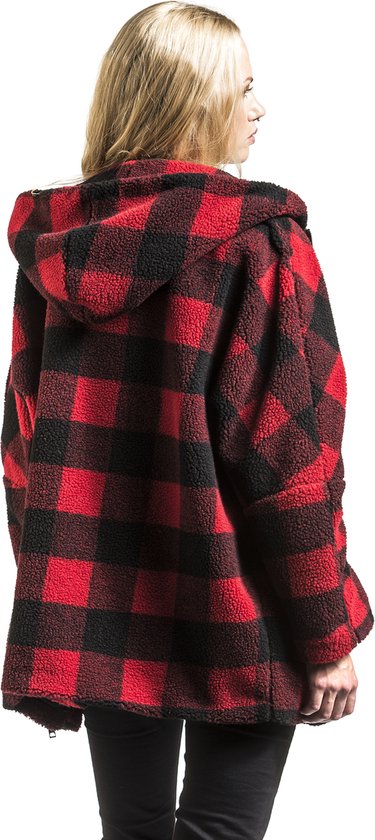 Veste oversize à carreaux Sherpa pour femme Taille XXL