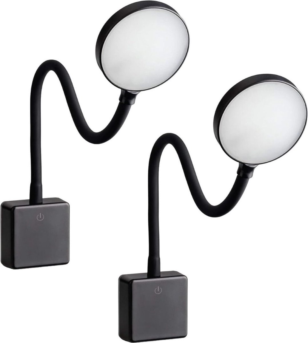MKSS® Bedlampjes Hoofdbord - Leeslampjes - Bedlamp Slaapkamer Volwassenen - 2 Stuks - Zwart