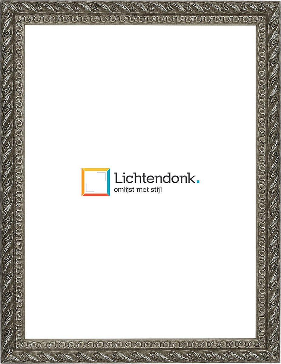 Lichtendonk Fotolijst Barok Antiek Goud - Fotomaat 50x70 - Ontspiegeld Glas - Art.nr. 218-718