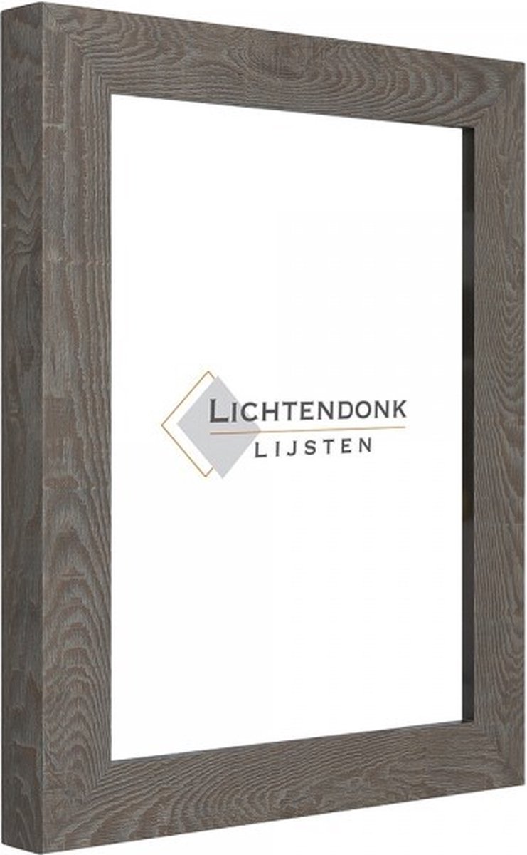 Lichtendonk Fotolijst Bruin - Houtnerf - Fotomaat 40x60 - Ontspiegeld Glas - Art.nr. 55-545