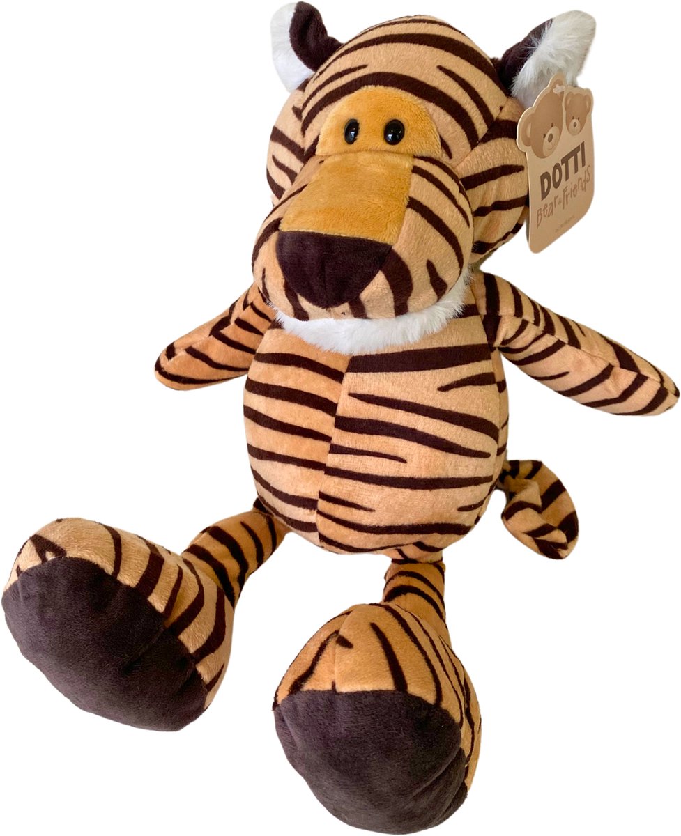 Dotti Bear & Friends - Afrika dier pluche Medium - 26 cm - Tijger pluche