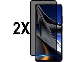 Screenz® - PRIVACY screenprotector geschikt voor Xiaomi Redmi Note 13 - Tempered glass Screen protector geschikt voor Note 13 - Beschermglas - Glasplaatje - 2 stuks