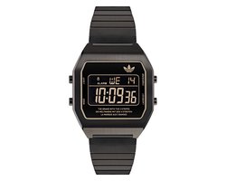 Adidas Originals Digital Two AOST24059 Horloge - Staal - Zwart - Ø 36 mm