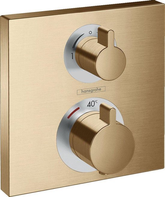 Foto: Hansgrohe ecostat square afbouwdeel v inbouw thermostaat m stop en omstelkraan brushed bronze