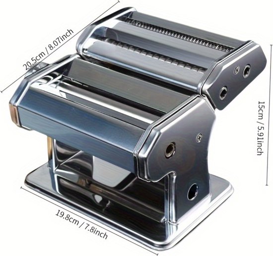 Bovista Pastamaker - Pastamachine - Spaghetti - Lasagne - Keukenmachine - Inclusief Borstel - Snijmat - Uithangrek - Kneedmat van Bovista — afbeelding 4