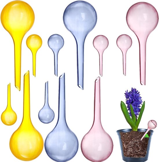 SagaSave Irrigatie Watering Apparaat, 4 stks Automatische Plant Watering Bulb Automatische Waterer Plant Zelf Druppel Irrigatie Plant Waterer Voor Pot Planten Vakantie, Ga uit (Blauw