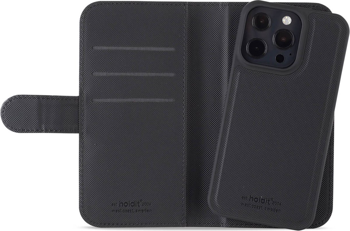 Holdit Wallet Case Magnet Plus geschikt voor Apple iPhone 13 Pro - Zwart