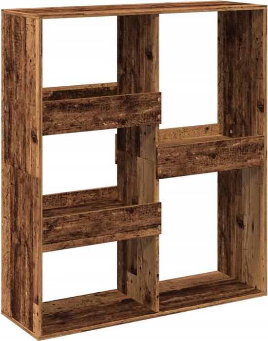 Kamerscherm/boekenkast 100x24x140 Cm Bewerkt Hout Eikenkleurig
