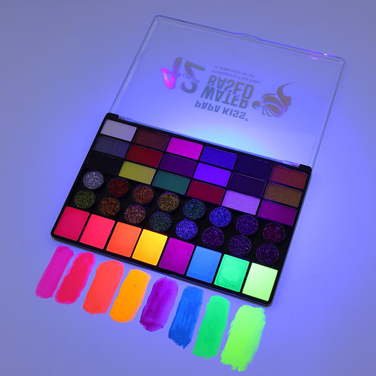 Schminkset Kinderen -42 kleuren & 2 penselen - veiligheidscertificering- Make up Kinderen - Grime Schmink palet - Kinderschmink Grimeren — afbeelding 6