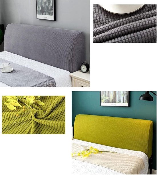 Hoofdbordbekleding voor bed, stretch hoofdbordhoes, rekbare beschermhoes, overtrek, afdekking voor gevoerd hoofdeinde, 150-170 cm, bruin Hoofdbordbekleding voor bed, stretch hoofdbordhoes, rekbare beschermhoes, overtrek, afdekking voor gevoerd hoofdeinde, 150-170 cm, bruin