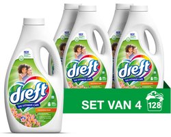 Dreft Vloeibaar Wasmiddel Amazone Regen 4 x 32 Wasbeurten 1,6 liter