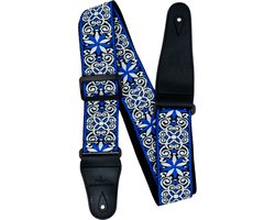 Premium gitaarriem - Gitaarband - Verstelbare gitaarband akoestisch Gitaar - gitaarband elektrische gitaar - Model 1 - Blue