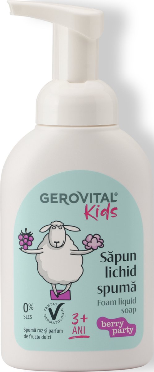 Goedkoopste Gerovital KIDS - Berry Party Roze kleur Schuimende Vloeibare Zeep - kinderen handzeep schuim - Granaatappel extract - Leeftijd 3 jaar - 300ml | KIDS