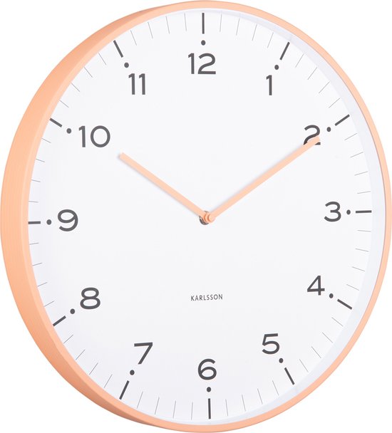 Karlsson - Horloge murale Circus Rings - Orange Peach - Ø40cm