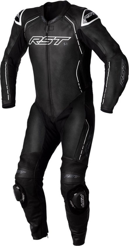 Foto: Rst s1 ce mens leather suit black white 44 maat one piece suit