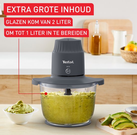 Tefal Choppeo MB6031 - Hakmolen - Glazen Bowl - 500 ml - Compact - Geschikt voor Groenten en Sauzen — afbeelding 5