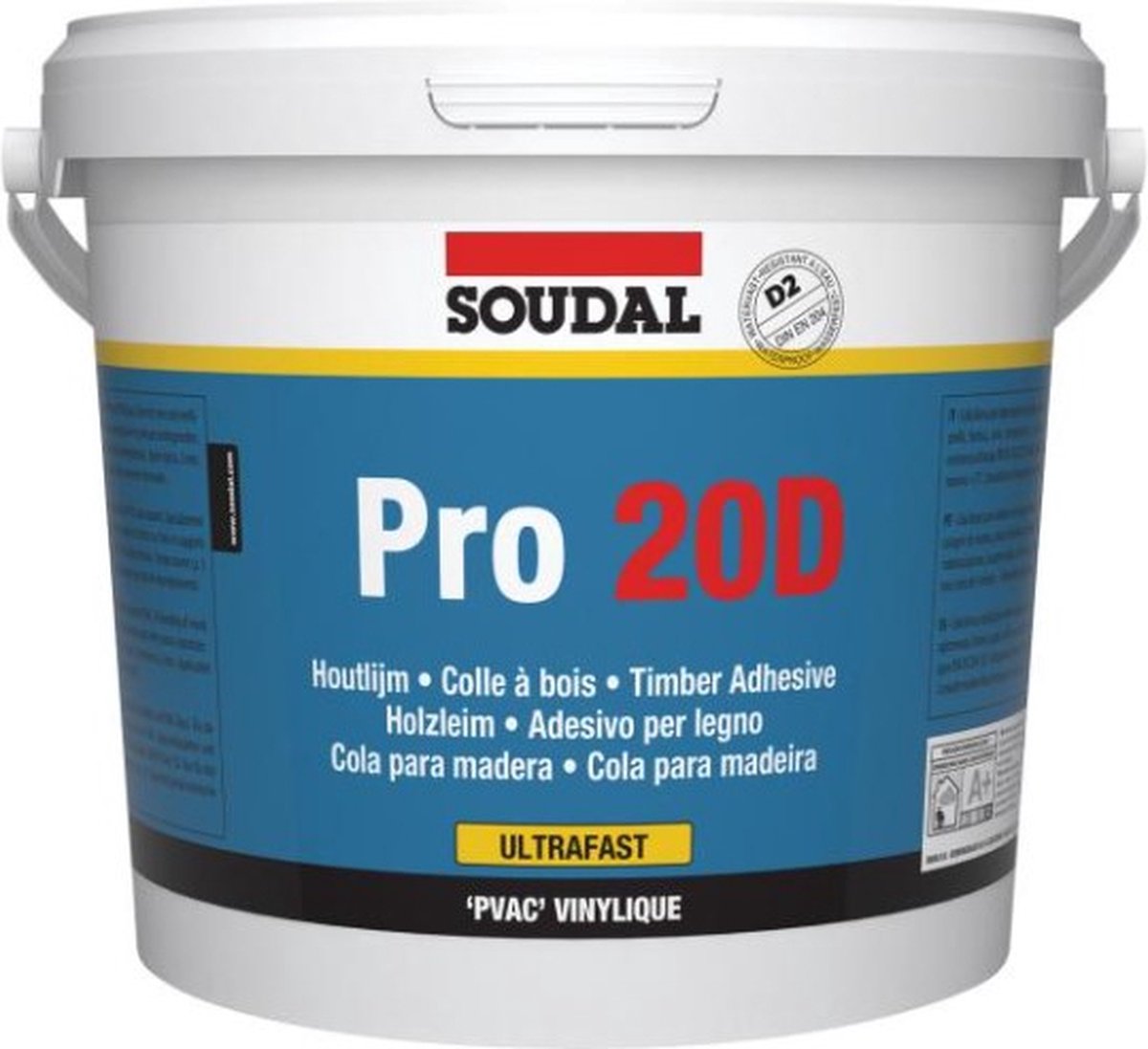 Soudal Pro 20D Supersnelle Houtlijm 5kg