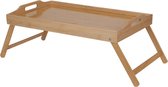 Excellent Houseware Ontbijt op bed/tafeltje/dienblad op pootjes - 50 x 30 cm - bamboe - serveer tray - lezen/eten - bedtafel