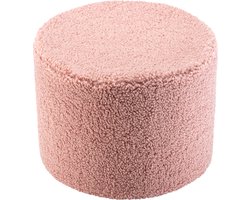 Wigiwama Teddy Pouffe / Poef - Ø40x25cm - Guava Pink