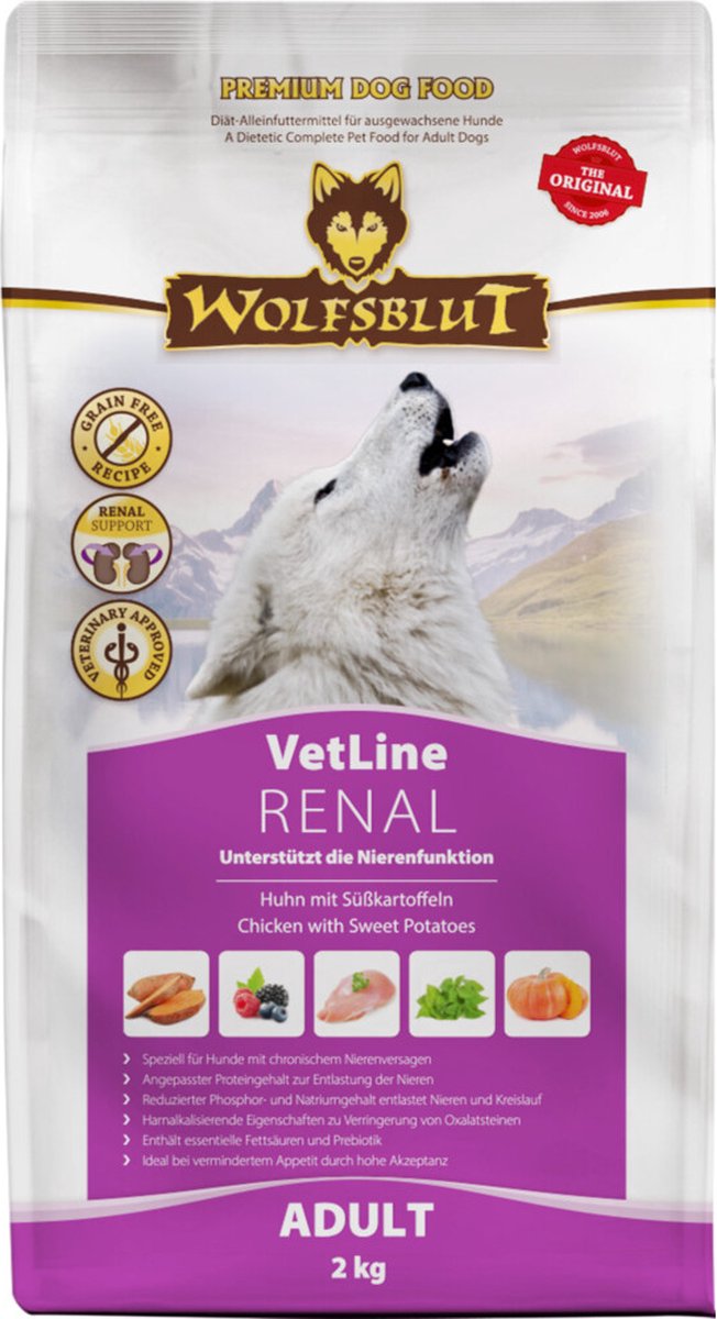 Wolfsblut VetLine Renal - 4 x 2 kg - Voordeelverpakking