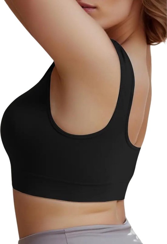 BH Nivard sans armatures - sans Bracelets - Push -up - Comfort - Mixte - Confortable - Zwart - Taille XL