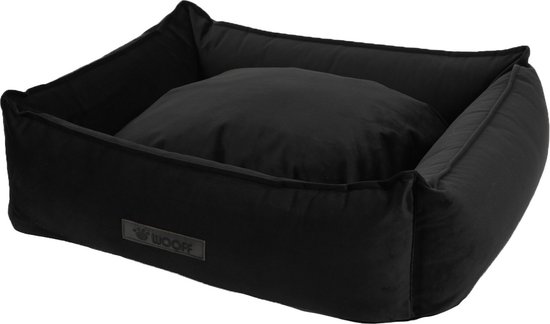 Wooff Mand Cocoon Velours Zwart - Hondenmand - Large