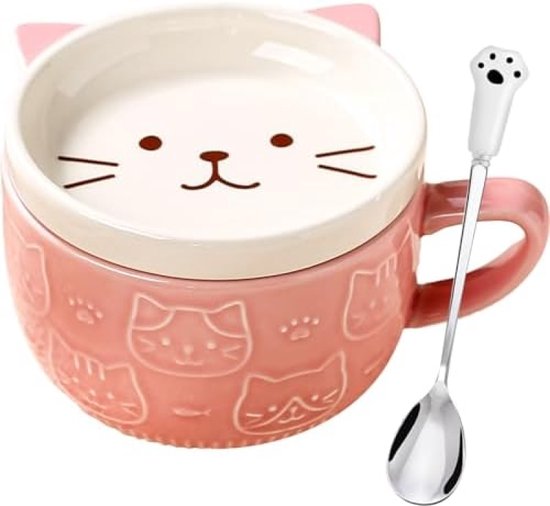 ecooe Kattenmok, schattige dubbelwandige glazen, 280 ml